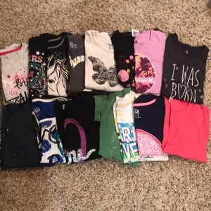 Girls shirt and long sleeve shirts. Sizes 10-12